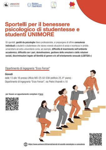 Sportello per il benessere psicologico di studenti e studentesse: una sede anche al DIEF!