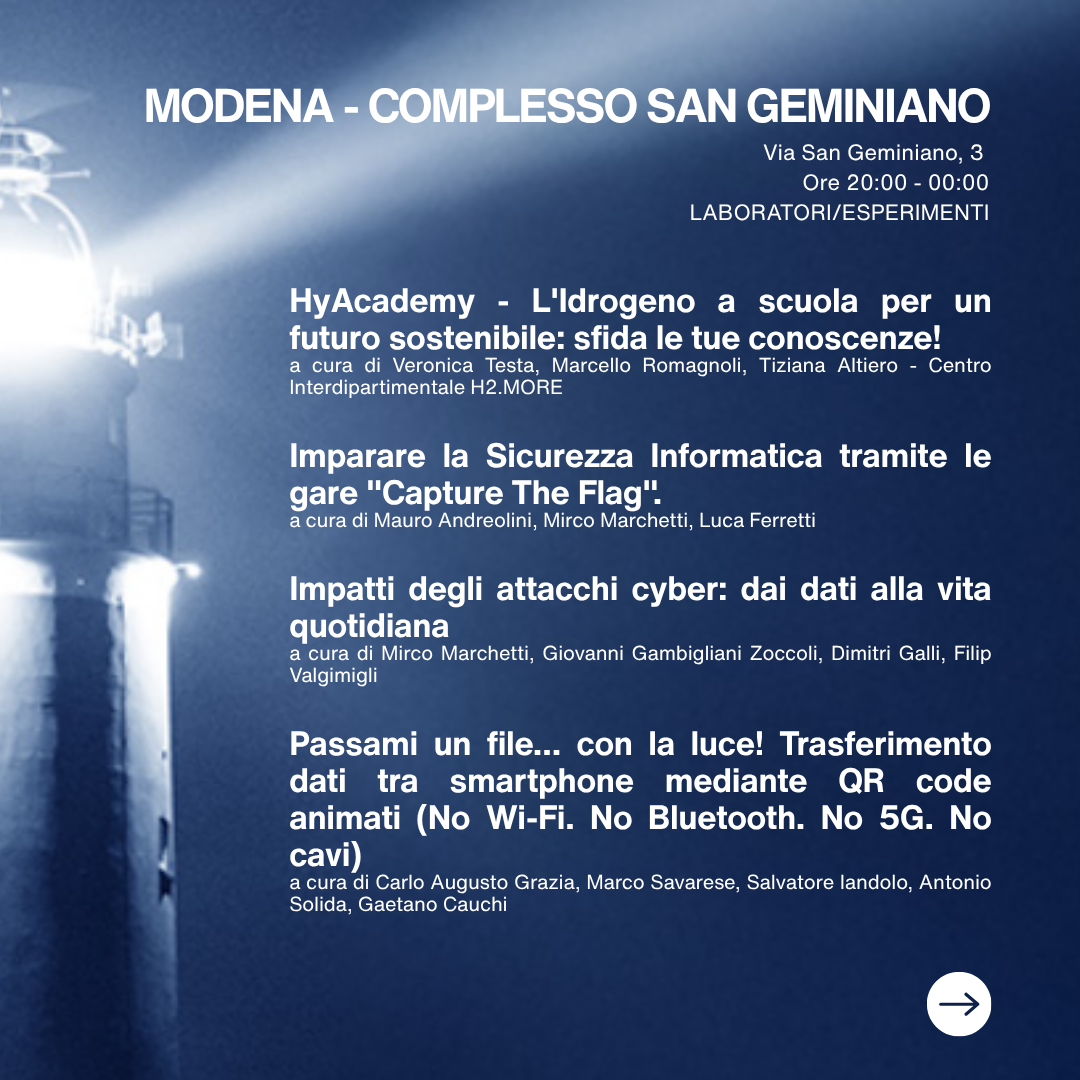25 Settembre: Notte della Ricerca