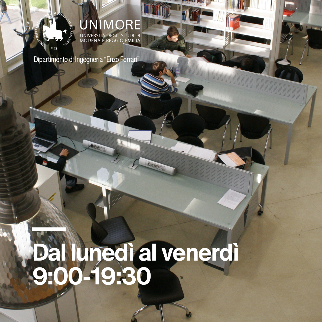La Biblioteca di Ingegneria "Enzo Ferrari" amplia il suo orario di apertura!
