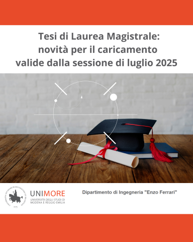 Tesi di Laurea Magistrale: novità per il caricamento valide dalla sessione di luglio 2025