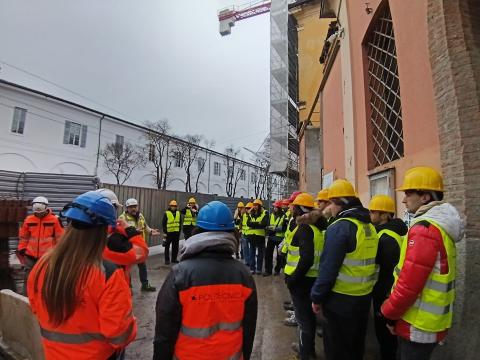 Visita degli studenti di Ingegneria al cantiere AGO di Fondazione di Modena