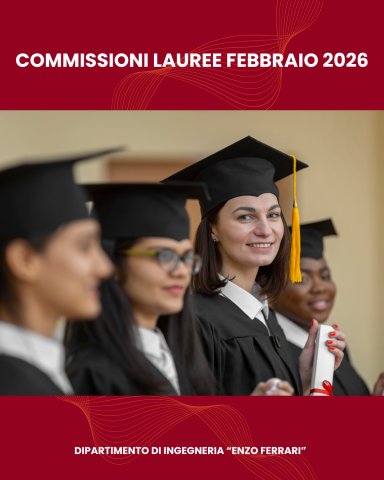 Sono state pubblicate le commissioni delle lauree che si terranno nella giornata di Mercoledì 11 Febbraio 2026