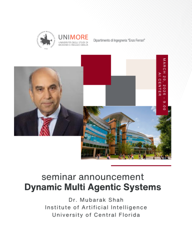Seminario del Dr. Mubarak Shah del Institute of Artificial Intelligence, University of Central Florida  - "Dynamic Multi Agentic Systems"