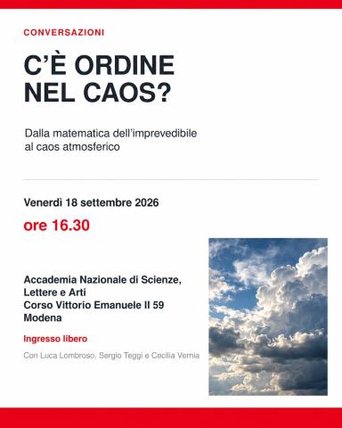 Meteorologia, clima e caos: il DIEF al festivalfilosofia 2026
